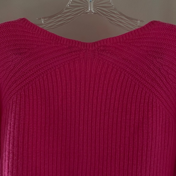 360 CASHMERE hot pink cropped knit sweater - Picture 6 of 6